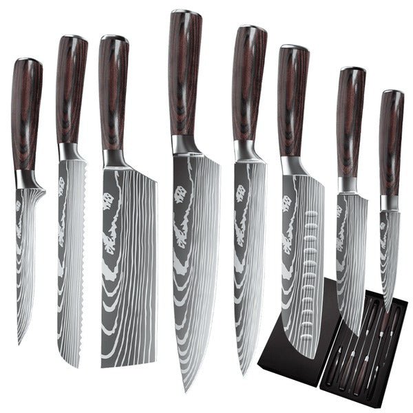 8 Piece Kitchen Chef Knife Set - High Carbon Stainless Steel
