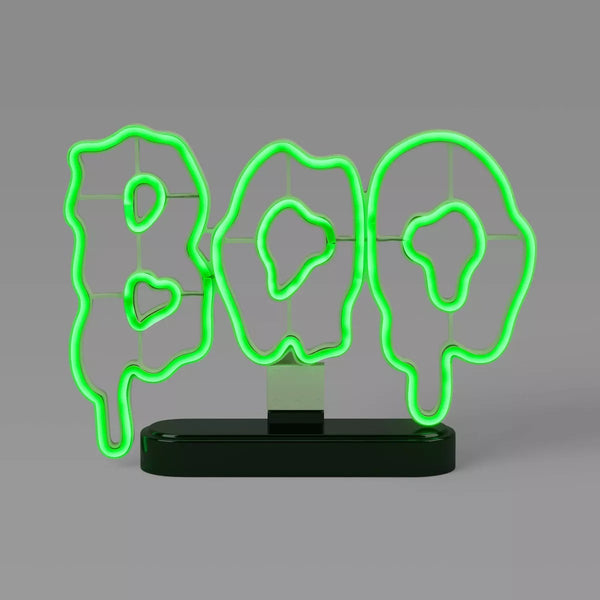 9.25" Lit Neon Slimey Boo Halloween